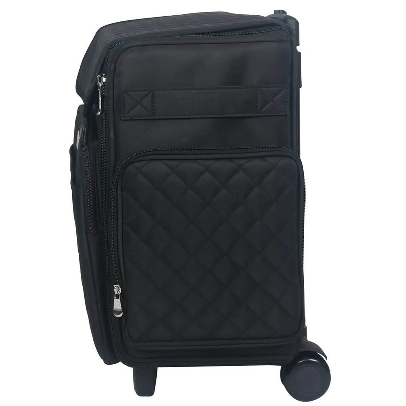 Everything Mary Rolling Scrapbook Tote â€“ Black Quilted Craft Bag with Wheels â€“ Storage Organizer for Scrapbooking, Papercraft, Art Supplies & Portable Craft Tools - Image 5